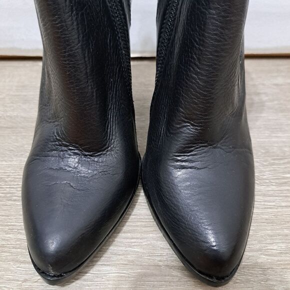 Frye Remy Chelsea Women's Black Leather Slip On Zip Up Ankle Booties Size 7.5 - Picture 6 of 13